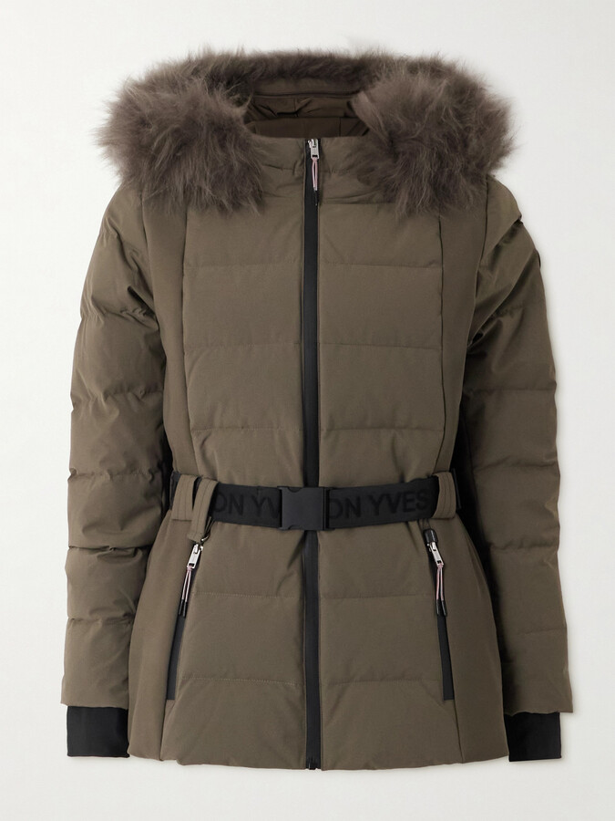 Yves Salomon - Belted Shell Down Ski Jacket - Brown