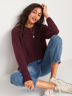 old navy textured crew neck sweater
