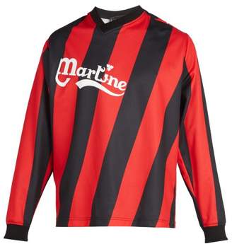 Martine Rose Long Sleeved Twisted Football Shirt - Mens - Red Multi