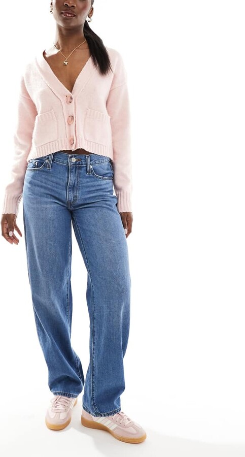 Levi's baggy dad jeans in mid wash blue
