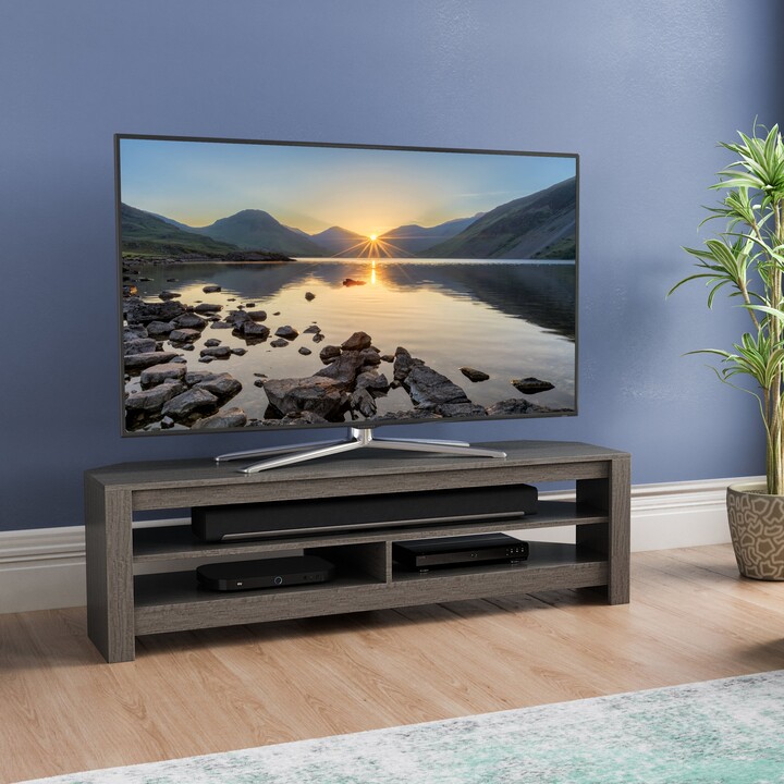 AVF Calibre Wide TV Stand 140cm, Oak Effect Grey ShopStyle