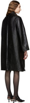 Thumbnail for your product : Miu Miu Black Croc Leather Double-Breasted Trench Coat