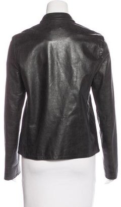 Calvin Klein Collection Distressed Leather Jacket