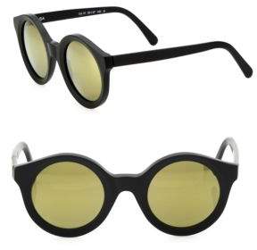 Kyme Isa1 51MM Round Mirrored Sunglasses