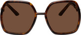 Thumbnail for your product : Gucci Tortoiseshell Horsebit Sunglasses