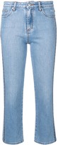Thumbnail for your product : MSGM Logo Band Cropped Jeans