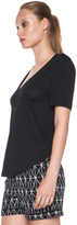 Thumbnail for your product : A.L.C. Luke Linen Jersey Tee in Black