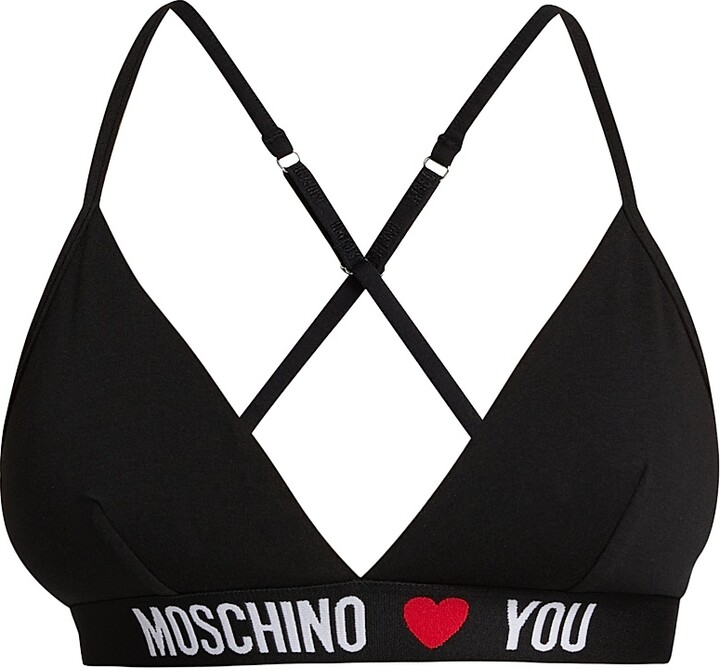 Women's Logo Triangle Bikini Top - Black - Size XS