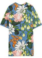 Marni Floral-Print Cotton And Linen-Blend Mini Dress