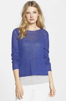 Thumbnail for your product : Eileen Fisher Linen Blend Bateau Neck Top (Regular & Petite) (Online Only)