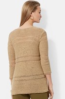 Thumbnail for your product : Lauren Ralph Lauren Lace-Up Cotton & Linen Blend Sweater