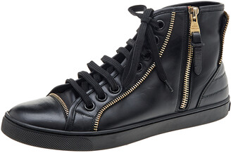 LOUIS VUITTON black leash AFTERGAME Sneakers Shoes 39 fit like 38