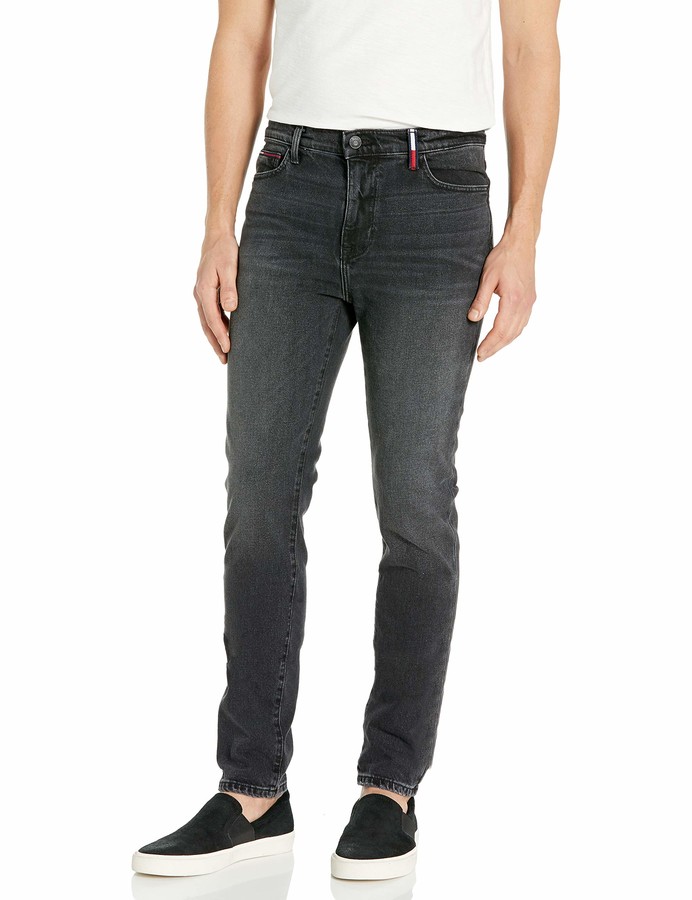 tommy hilfiger steve slim tapered jeans black