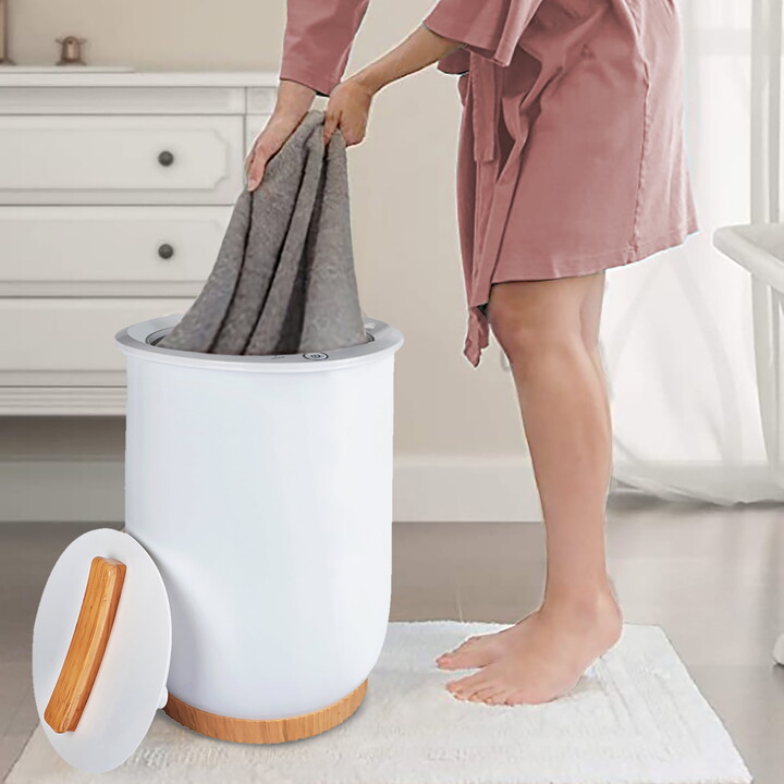 AsterOutdoor Bathroom Bucket Towel Warmer - Your Ultimate Comfort Companion Fits Up to 2 Oversized Towels, Bathrobes, Blankets, PJs and More