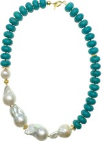 Thumbnail for your product : Farra Turquoise With Baroque Statement Necklace