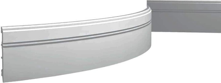 Orac Decor 1/2 in. D x 4-1/4 in. W x 78-3/4 in. L Primed White Flexible Polyurethane Baseboard Moulding