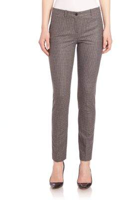 Michael Kors Collection Tattersall Stretch Wool Flannel Pants