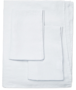 Melange Home Belgian Linen Plain Hem Sheet Set