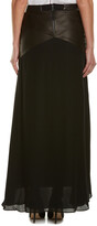 Thumbnail for your product : Alice + Olivia Cheyleigh Silk & Leather Maxi Skirt