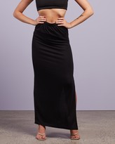 Thumbnail for your product : Missguided Women's Black Maxi skirts - Side Split Maxi Skirt - Size 6 at The Iconic