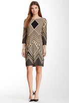 Thumbnail for your product : Tiana B 3/4 Length Sleeve Printed Dress