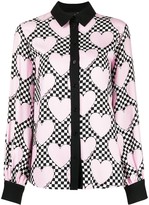 Thumbnail for your product : Love Moschino Heart Checkered Print Blouse