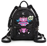 Thumbnail for your product : MCM Stefan Strumbel X-Mini Coated-Canvas Backpack