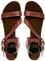 Thumbnail for your product : Faith Tan Flat Ankle Strap Sandals