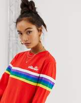 Thumbnail for your product : Ellesse long sleeve t-shirt with chest logo and rainbow stripe exclusive to ASOS