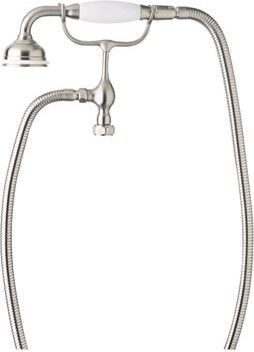 Perrin & Rowe Edwardian™ Handshower/Cradle with White Porcelain Lever Handles