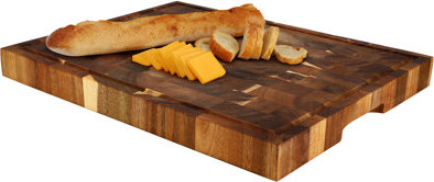 Mega Chef MegaChef 17 x 13 Inch Acacia Wood Butcher Block Carving and Cutting Board with Juice Groove