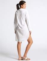 Thumbnail for your product : Marks and Spencer Pure Cotton Long Sleeve Beach Dress
