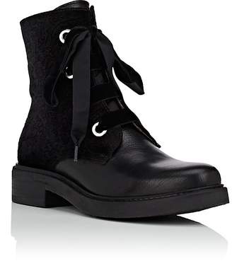 Barneys New York Women's Leather & Stamped Velvet Boots