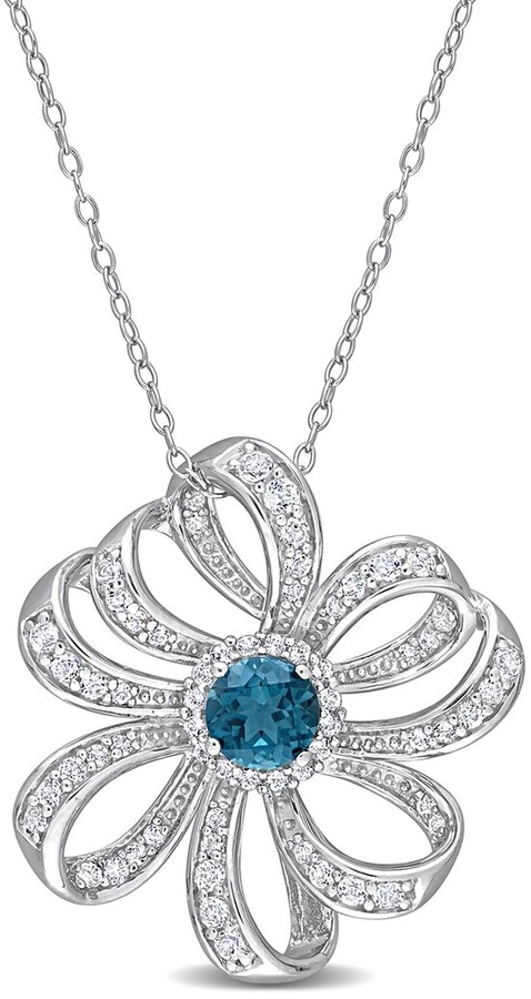 Rina Limor Fine Jewelry Silver 2.26 Ct. Tw. Gemstone Pendant Necklace