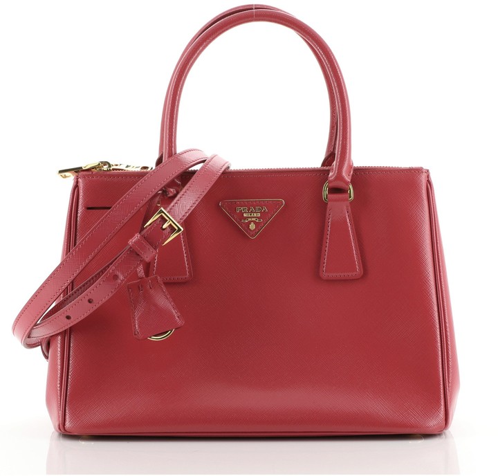 Prada Double Zip Lux Tote Vernice Saffiano Leather Small - ShopStyle