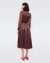 Thumbnail for your product : Diane von Furstenberg Brooke Silk-Cotton-Satin Midi Wrap Dress in Knit Geo