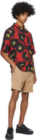 Thumbnail for your product : Ami Alexandre Mattiussi Black and Red Printed Summer Fit Short Sleeve Shirt