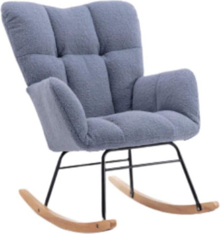Dracelo Series Frame Light Blue solid Wood Outdoor Rocking Chair