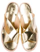 Thumbnail for your product : Belle by Sigerson Morrison Leather Slide Sandals