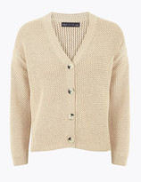 Thumbnail for your product : Marks and Spencer Pure Cotton Textured Relaxed Cardigan