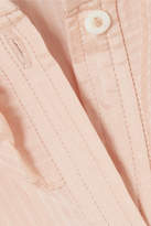 Thumbnail for your product : A.P.C. Josephine Ruffled Cotton And Silk-blend Voile Blouse - Blush