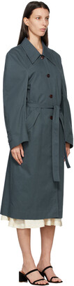 Low Classic Blue Curve Sleeve Trench Coat