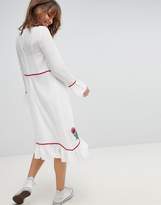 Thumbnail for your product : ASOS Design Embroidered Yoke Western Midi Dress