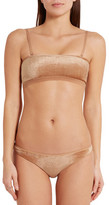Thumbnail for your product : Base Range Ines Stretch-Velvet Soft-Cup Bandeau Bra