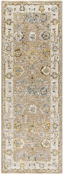 Surya Reina REN 2308 Runner in Beige Size: 2 Ft. 7 In. X 7 Ft. 3 In. Runner
