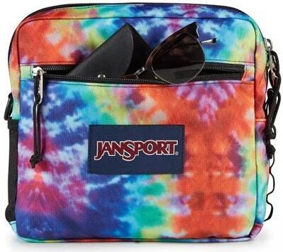 JanSport Central Adaptive Lightweight, Crossbody Bag, Red/Multi Hippie Days