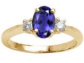 Thumbnail for your product : Design Studio Tommaso Tommaso Design Oval 9x7 mm Genuine Iolite Engagement Ring 14k Size 4