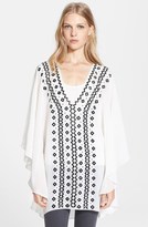 Thumbnail for your product : Alice + Olivia 'Cordela' Kimono Sleeve Sheer Silk Georgette Tunic