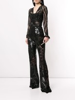 Thumbnail for your product : ZUHAIR MURAD Sequinned Lace Flared Trousers