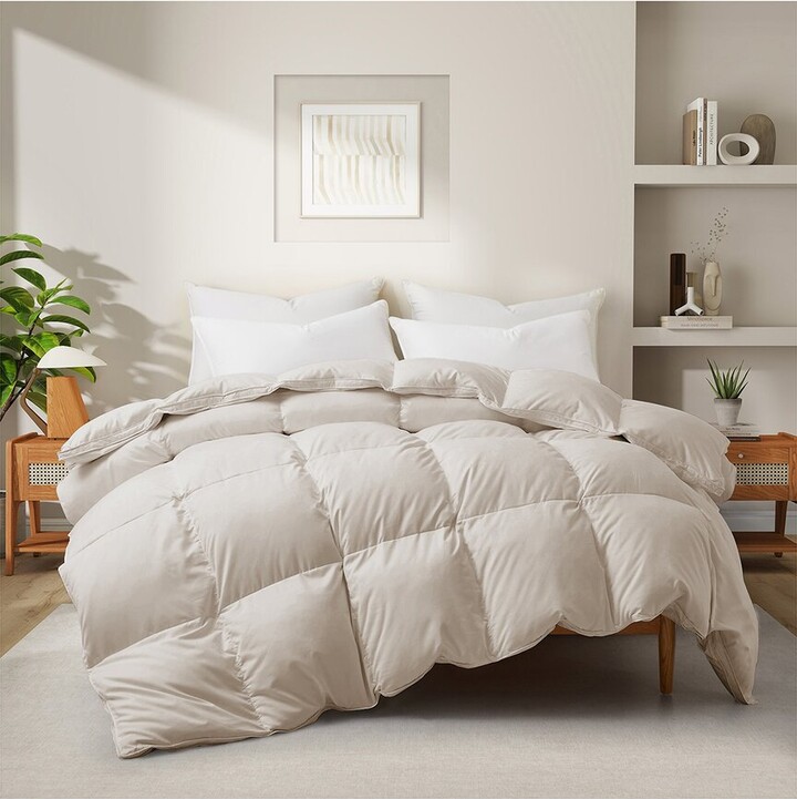 UNIKOME 360 Thread Count Extra Warmth White Goose Feather & Down Comforter